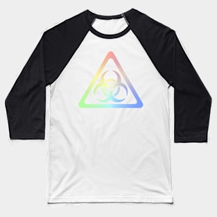 Biohazard Symbol Warning Sign - Triangular Baseball T-Shirt